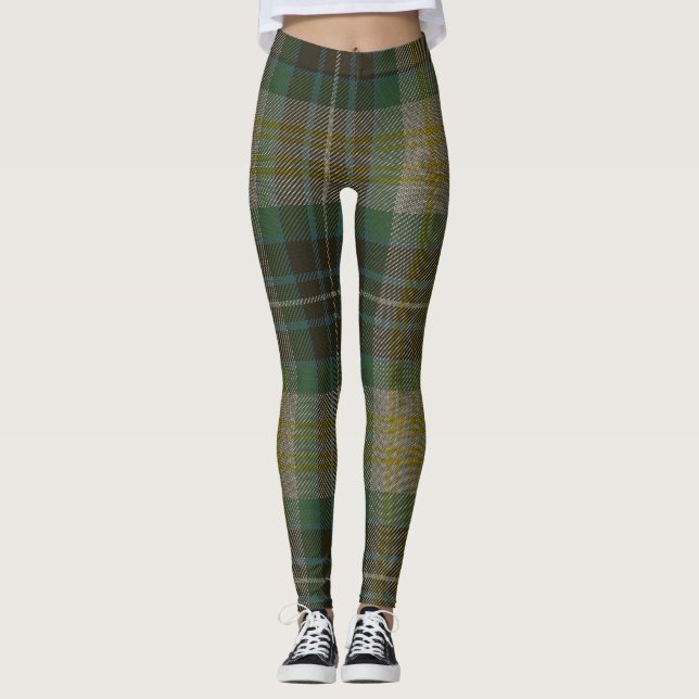 Fitzpatrick Tartan Clan Plaid Leggings (Front)