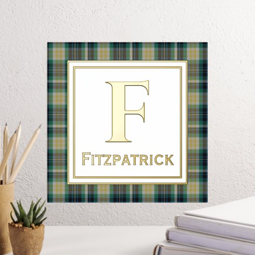 Fitzpatrick Tartan Plaid Monogram Foil Prints