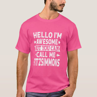 Fitzsimmons Surname Family Team Last Name Fitzsimm T-Shirt