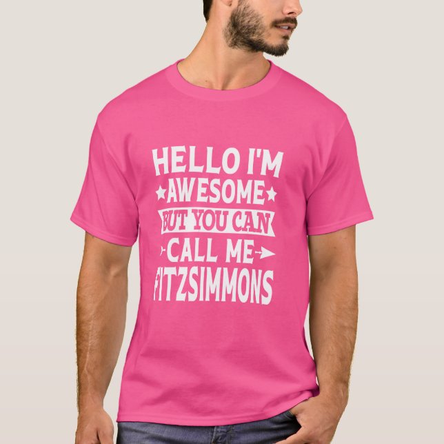 Fitzsimmons Surname Family Team Last Name Fitzsimm T-Shirt (Front)