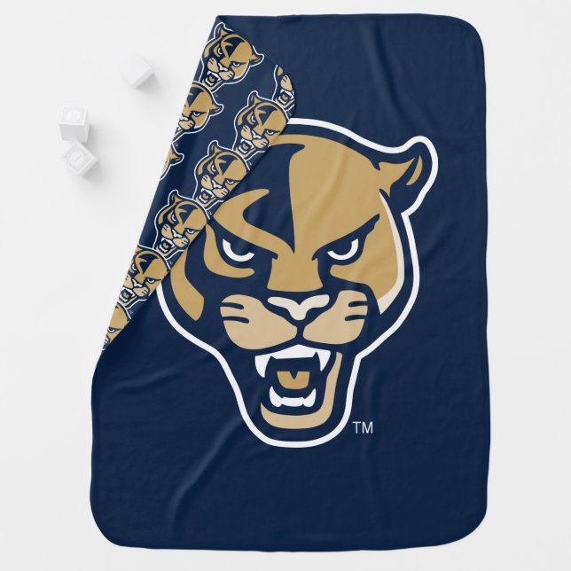 FIU Panther Head Baby Blanket (In Situ)
