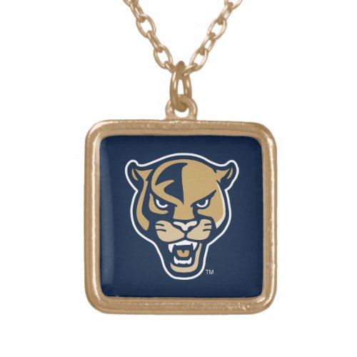 FIU Panther Head Gold Plated Necklace