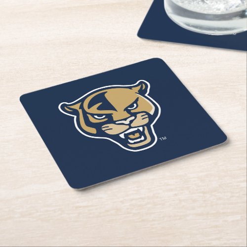 FIU Panther Head Square Paper Coaster