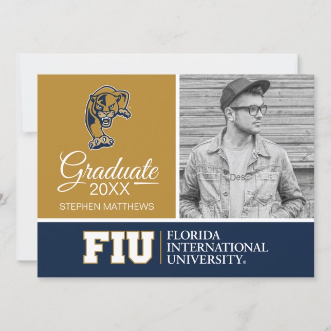 FIU Panthers Graduation Invitation (Front)