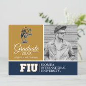 FIU Panthers Graduation Invitation (Standing Front)