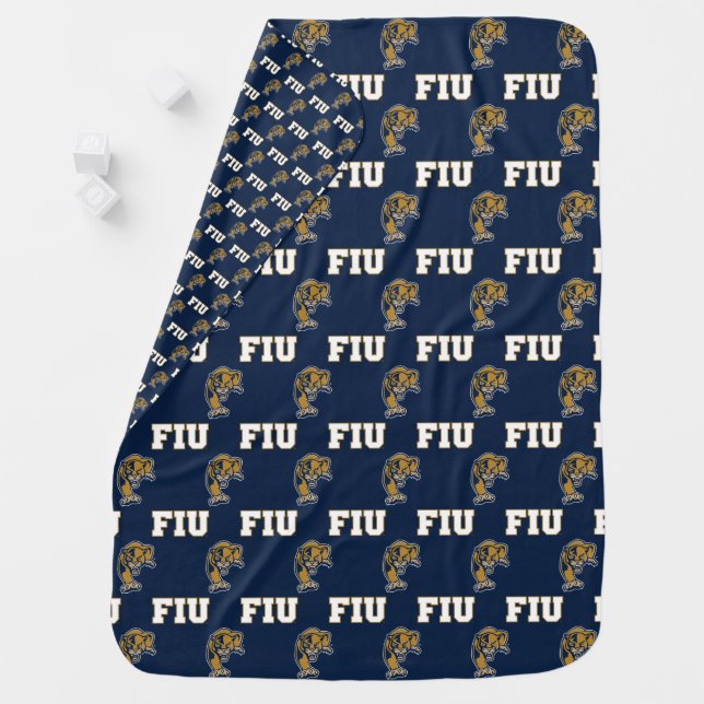 FIU Panthers Pattern Baby Blanket (In Situ)