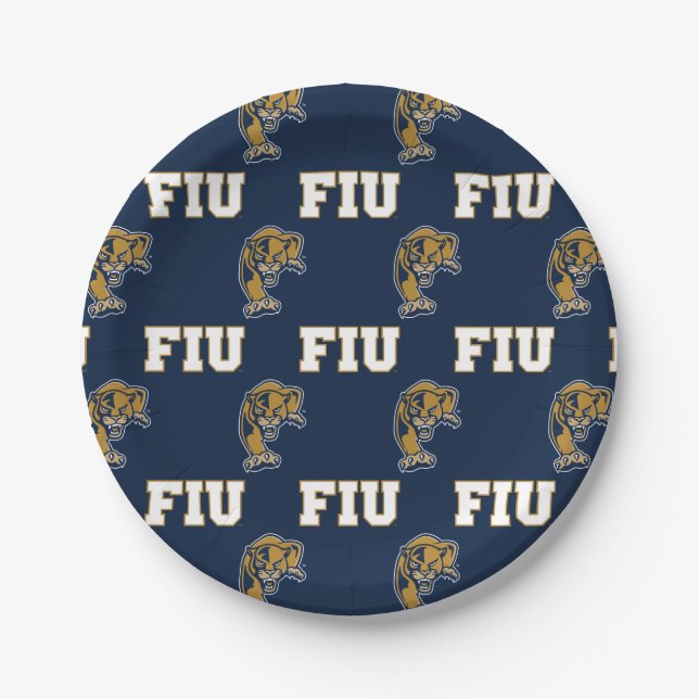 FIU Panthers Pattern Paper Plates (Front)