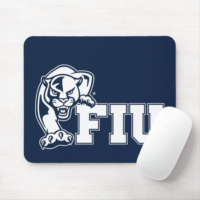 FIU Panthers - White Logo Mouse Pad (With Mouse)
