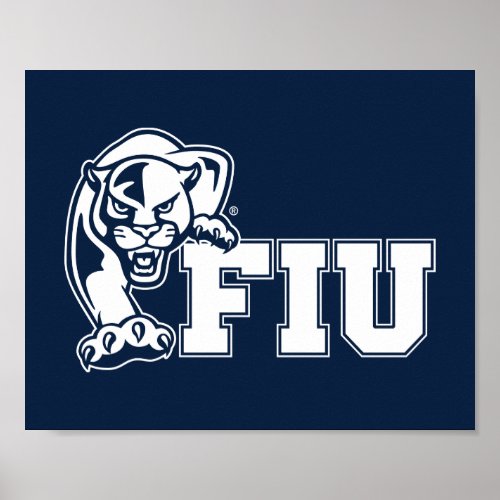 FIU Panthers _ White Logo Poster