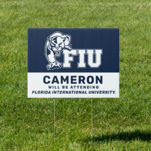 FIU Panthers - White Logo Sign