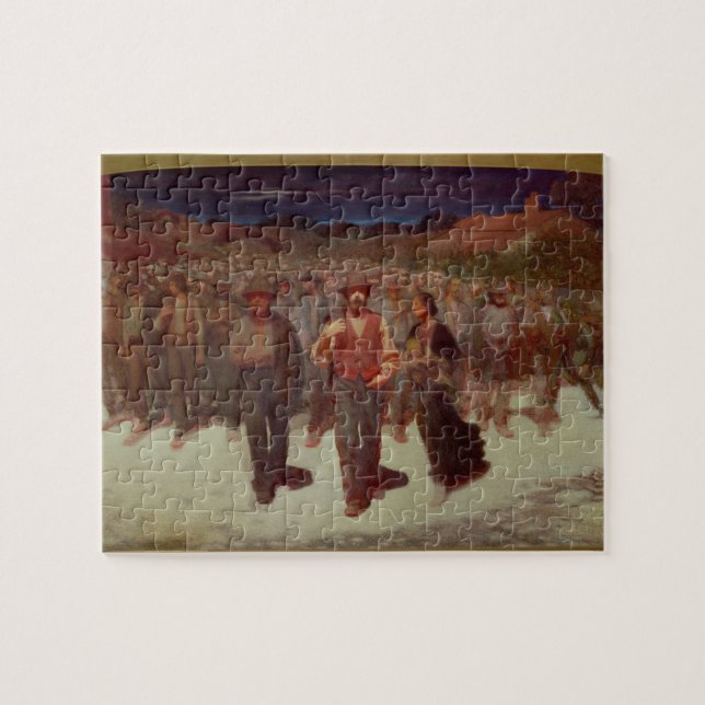 Fiumana (The Human Tide) 1895-96 (oil on canvas) Jigsaw Puzzle (Horizontal)