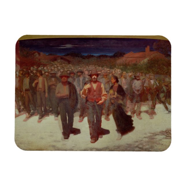 Fiumana (The Human Tide) 1895-96 (oil on canvas) Magnet (Horizontal)