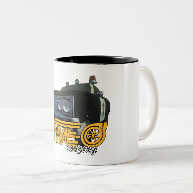 Five-0 police Two-Tone coffee mug (Front Right)