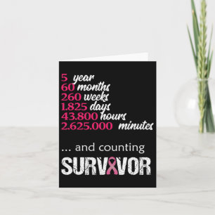 Five 5 Year Survivor Breast Cancer Awareness Gift Card