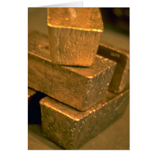 Five 90 pound gold bricks cards (Front)