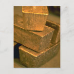Five 90 Pound Gold Bricks Postcard at Zazzle