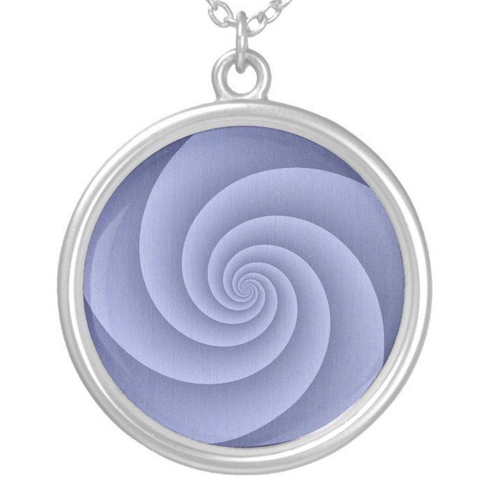 Five Arms Spiral BlueSlate brushed metal texture Custom Jewelry