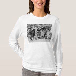 Five Asian Children holding up Barbells T-Shirt
