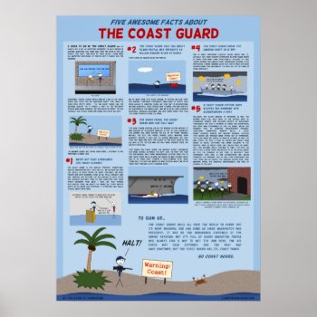 "five Awesome Facts About The Coast Guard" Poster by clawofknowledge at Zazzle