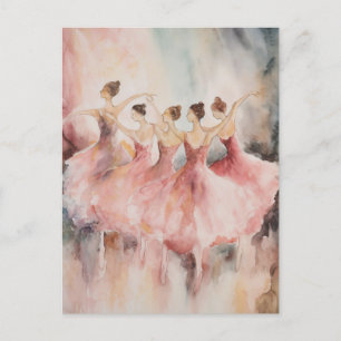 Five Ballet Dancers Postcard