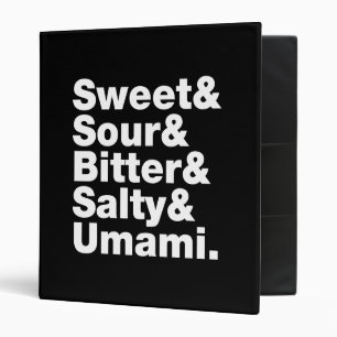 Five Basic Tastes 3 Ring Binder