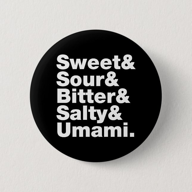 Five Basic Tastes Button (Front)