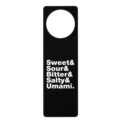 Five Basic Tastes Door Hanger