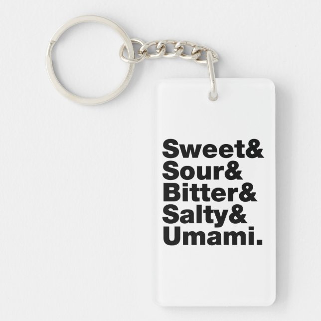 Five Basic Tastes Keychain (Front)