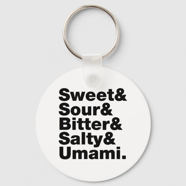 Five Basic Tastes Keychain (Front)