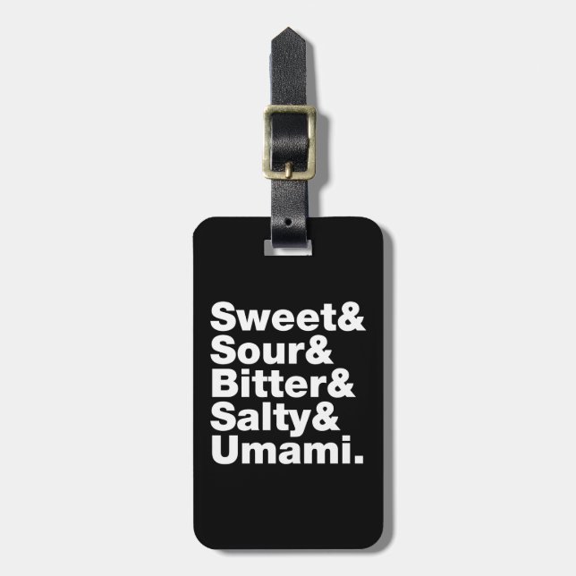 Five Basic Tastes Luggage Tag (Front Vertical)
