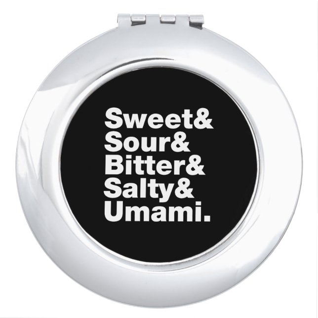 Five Basic Tastes Mirror For Makeup (Front)