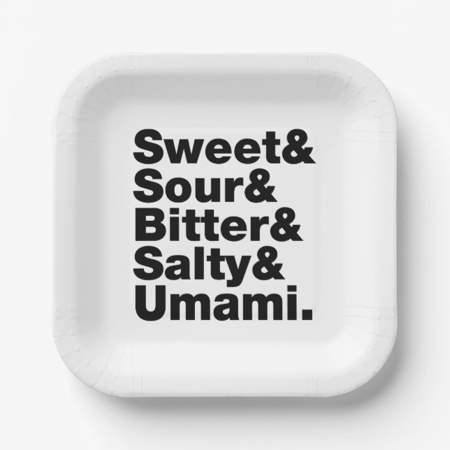 Five Basic Tastes Paper Plates (Front)