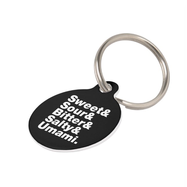Five Basic Tastes Pet Name Tag (Side)