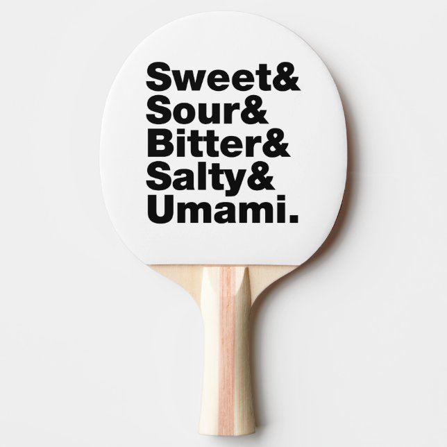 Five Basic Tastes Ping Pong Paddle (Front)
