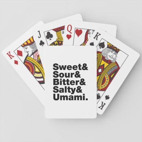 Five Basic Tastes Poker Cards