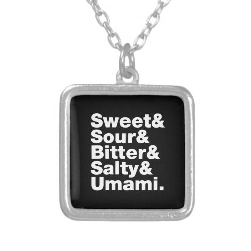 Five Basic Tastes Silver Plated Necklace