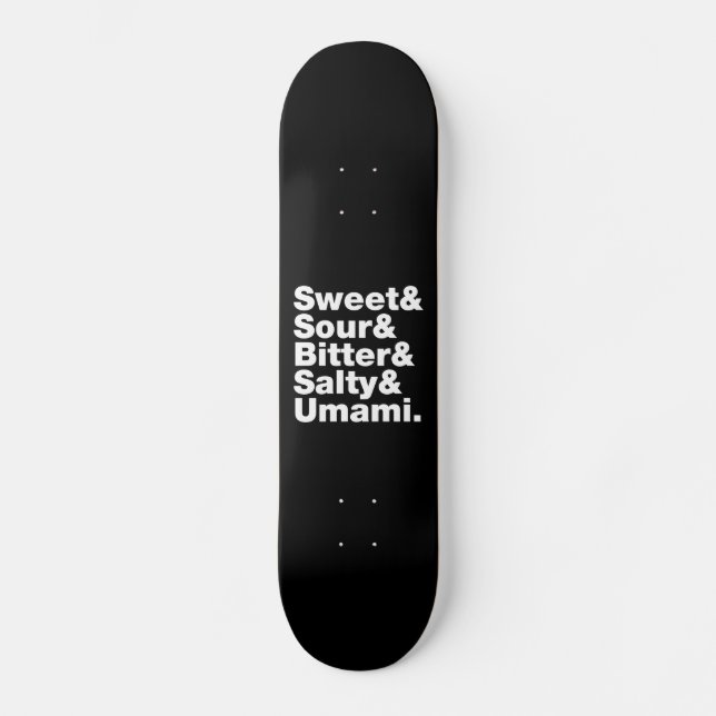 Five Basic Tastes Skateboard Deck (Front)