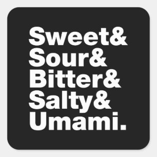 Five Basic Tastes Square Sticker