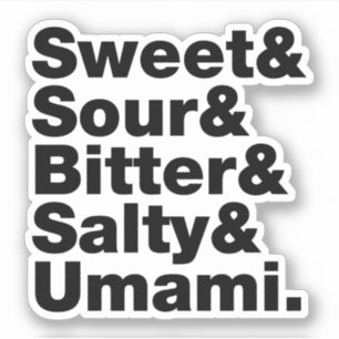 Five Basic Tastes Sticker
