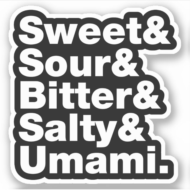 Five Basic Tastes Sticker (Front)