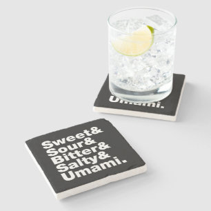 Five Basic Tastes Stone Coaster