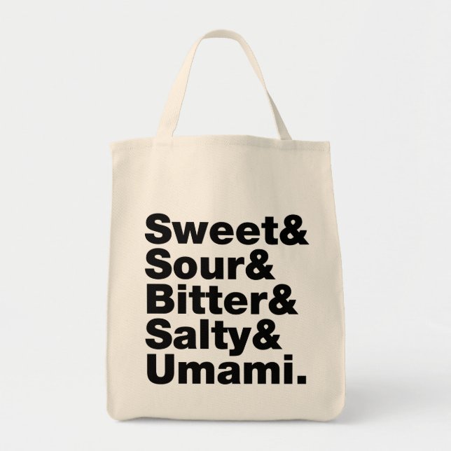 Five Basic Tastes Tote Bag (Front)