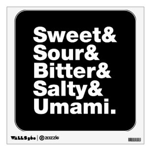 Five Basic Tastes Wall Decal