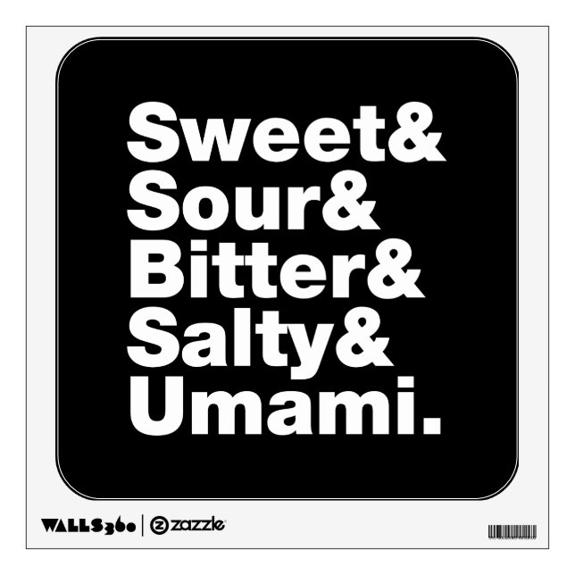 Five Basic Tastes Wall Decal (Front)
