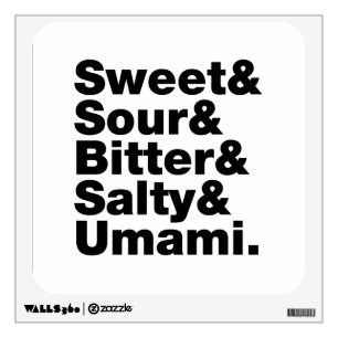 Five Basic Tastes Wall Decal