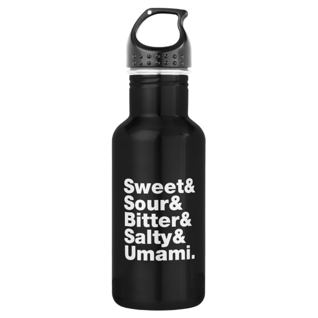 Five Basic Tastes Water Bottle (Front)