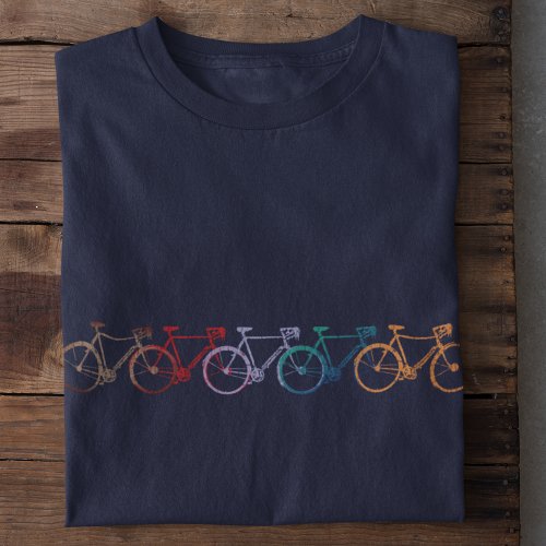 Five bikes of different colors cool T_Shirt