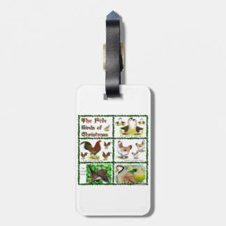 Five Birds of Christmas Luggage Tag