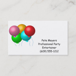Five Birthday Balloons Business Card