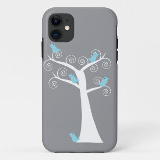 Five Blue Birds in a Tree Case